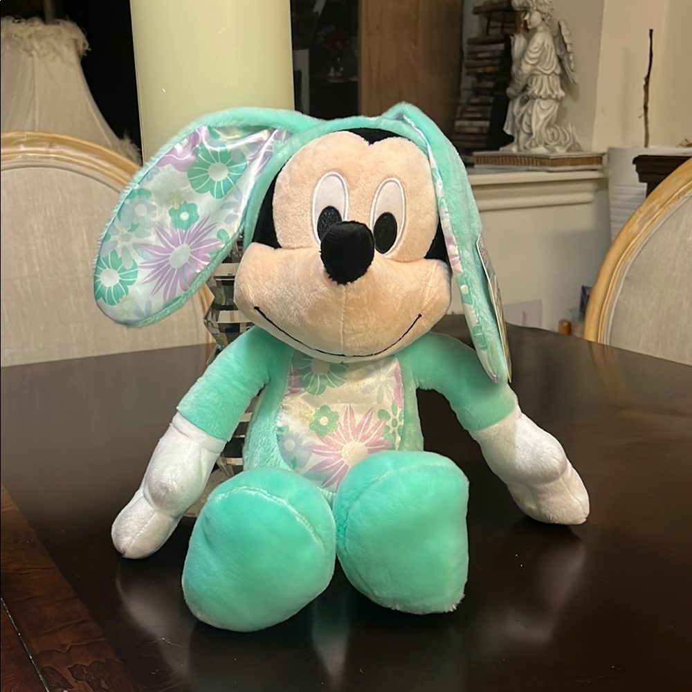 Disney Mint Green Stuffed Mickey Mouse